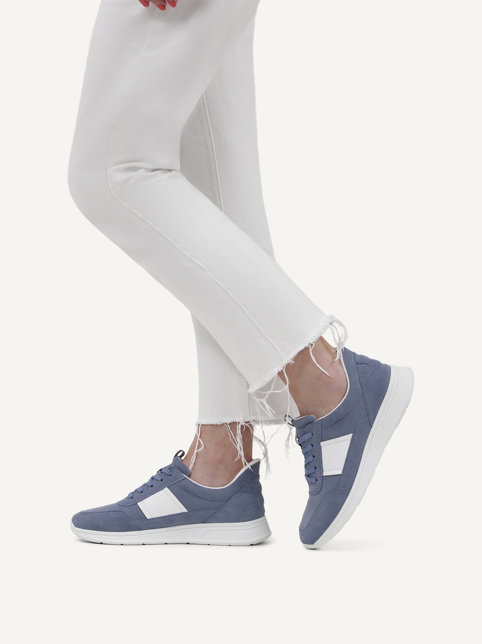 Caprice, Basket en cuir - noir WHITE/LT.BLUE, image 2 sur 6