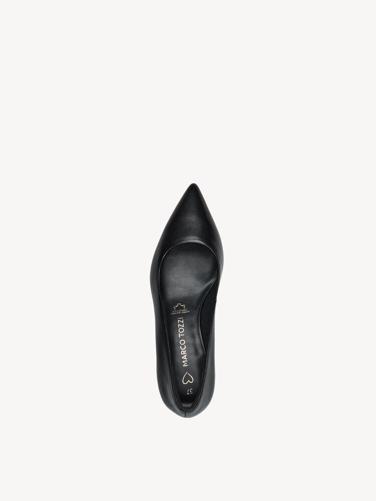 Marco Tozzi, Leather Pumps - black, BLACK NAPPA, Image 3 of 6
