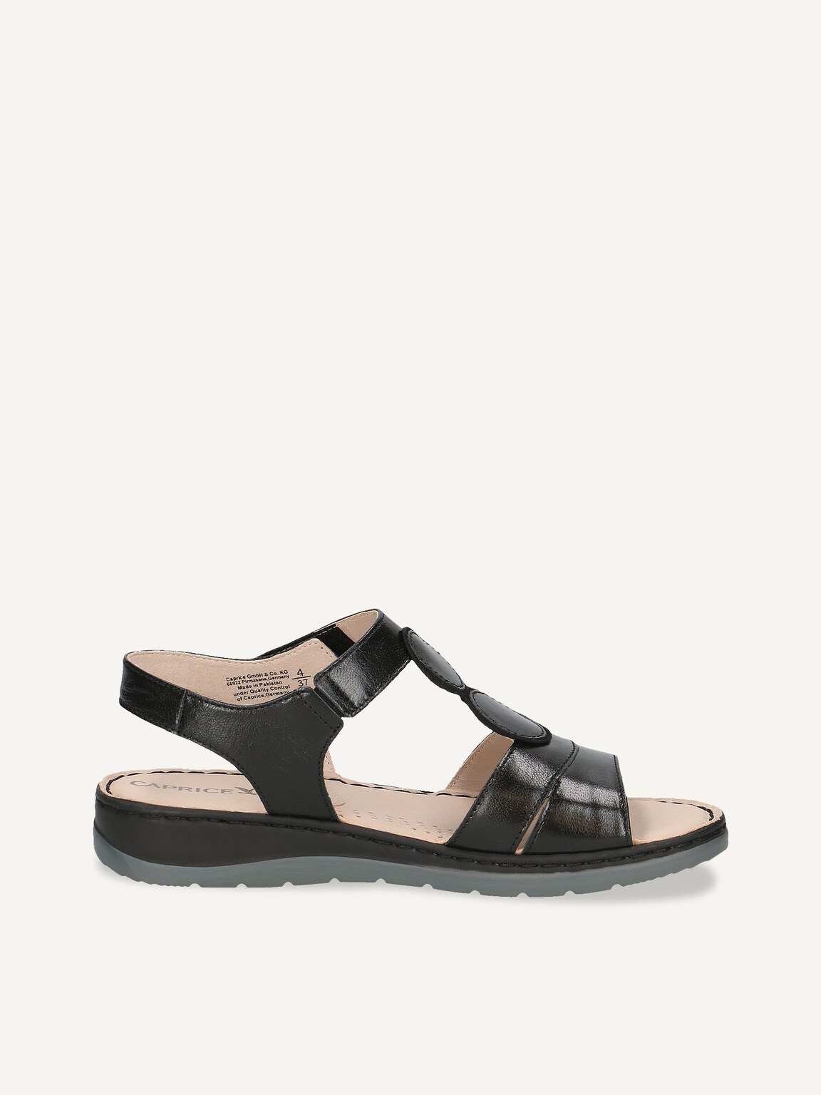 Caprice, Leather Heeled sandal - black BLACK MET.COMB, image 3 of 5