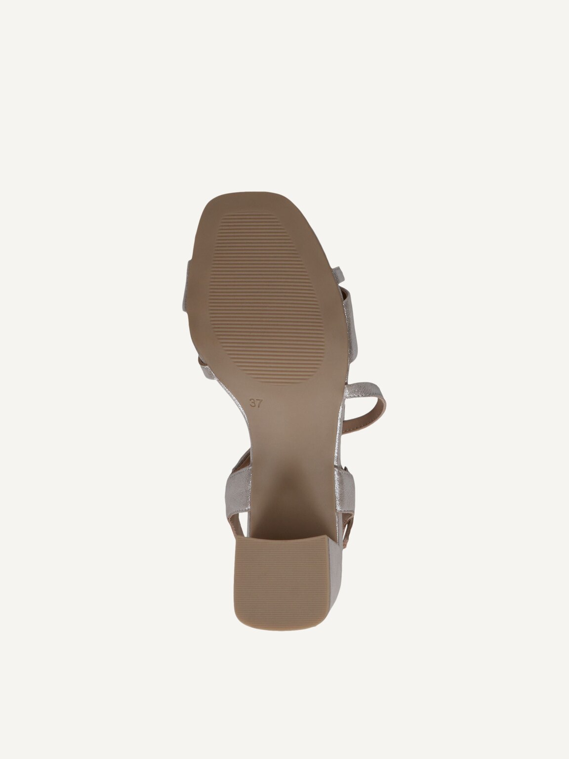 Caprice, Leather Heeled sandal - metallic TAUPE SUE.MET., image 4 of 5