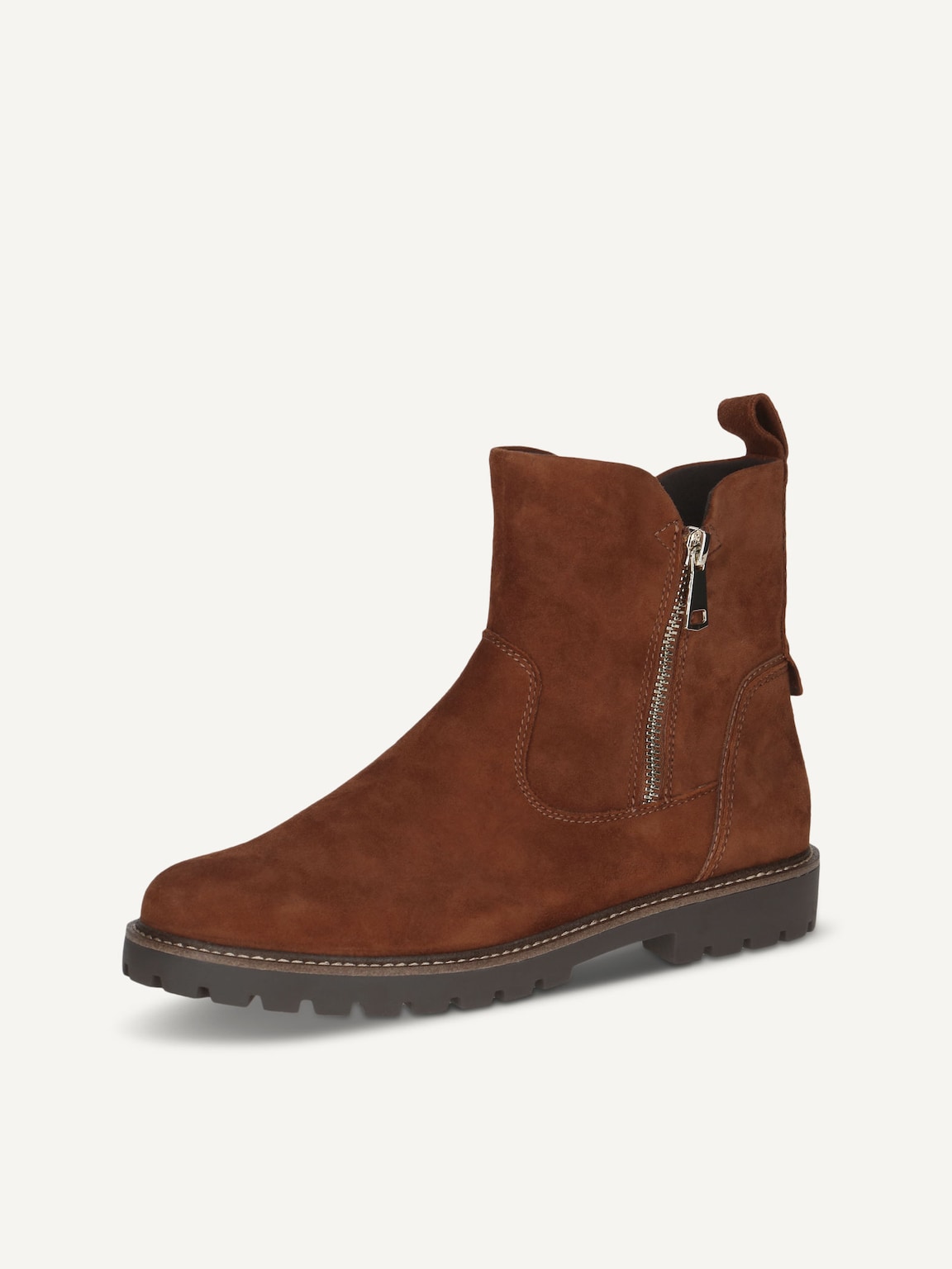 Caprice, Leather Bootie - brown COGNAC SUEDE, image 1 of 5