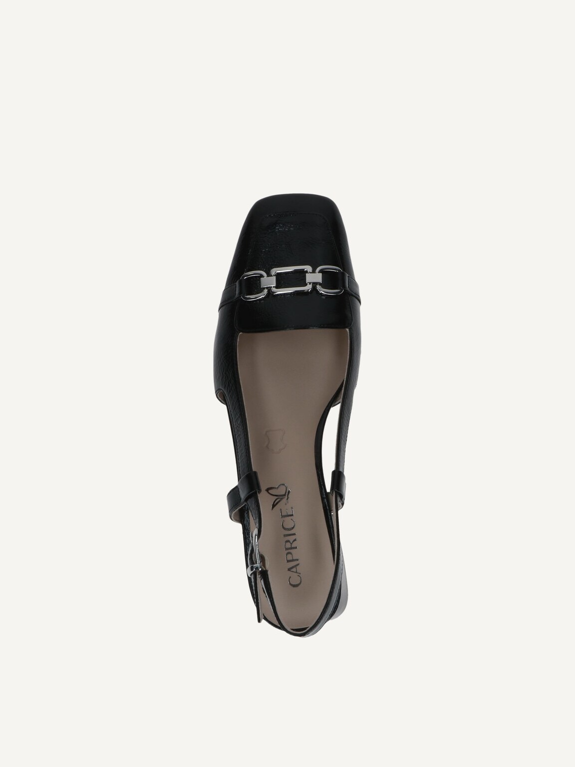 Caprice, Leather sling pumps - black BLACK NAPLAK, image 5 of 5
