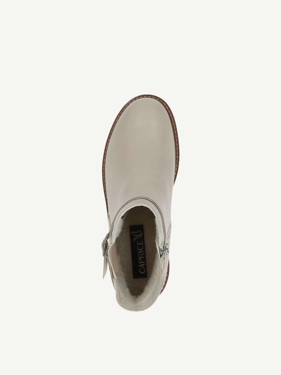 Caprice, Leather Bootie - white warm lining OFFWHITE PERL., image 6 of 6