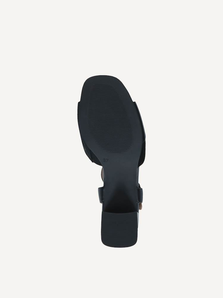 Caprice, Sandale à talon en cuir - noir BLACK COMB, image 5 sur 5