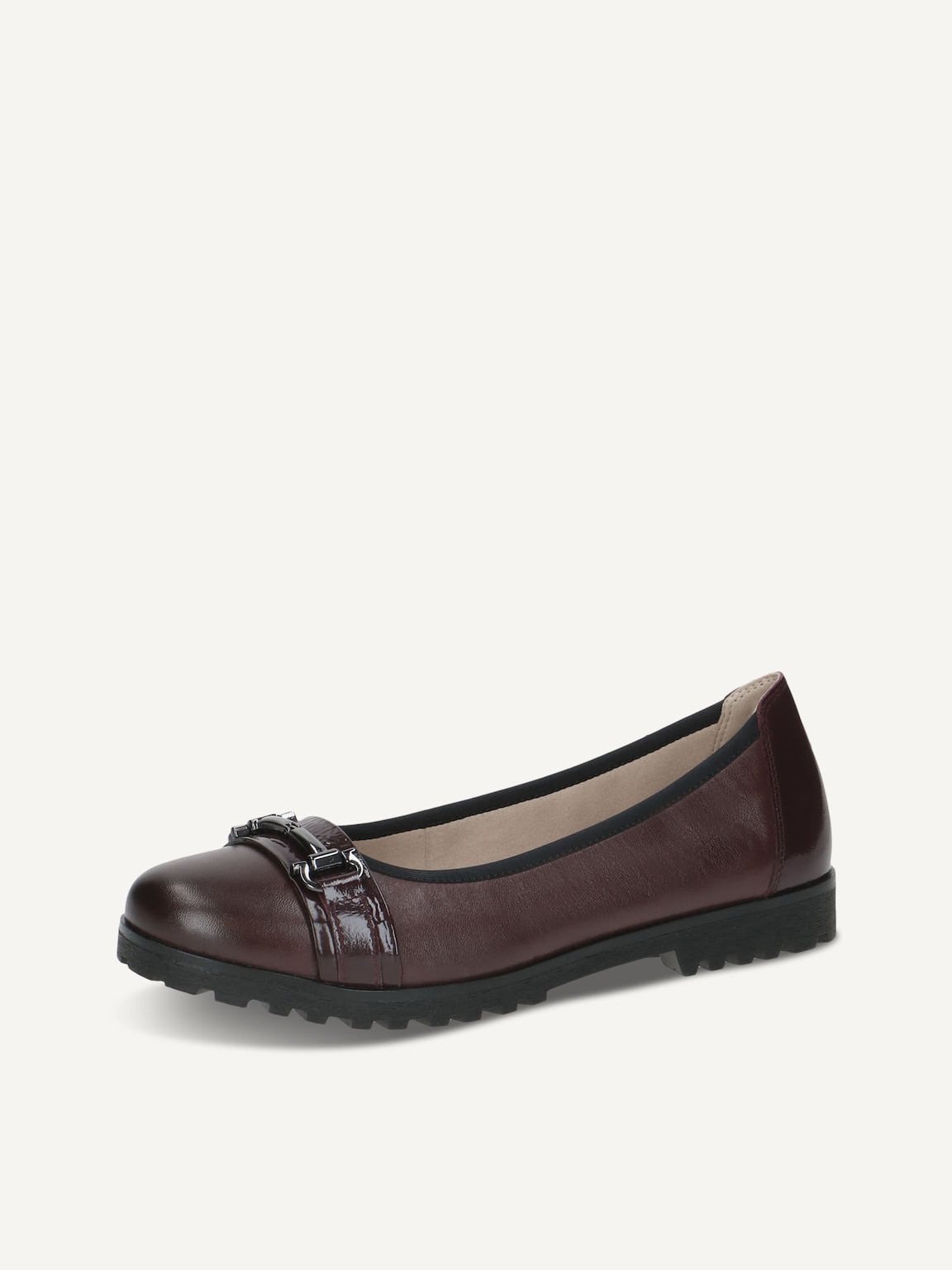 Caprice, Leather Ballerina - red BORDEAUX COMB, image 1 of 5
