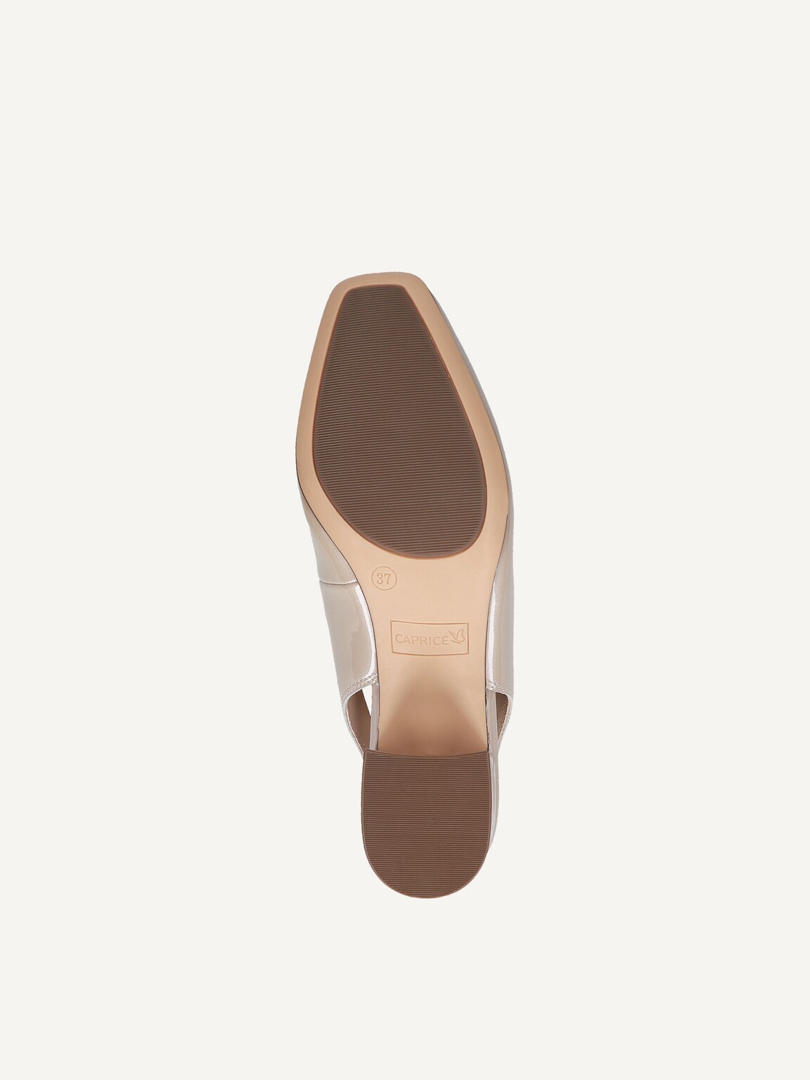 Caprice, Leather sling pumps - beige BEIGE PATENT, image 4 of 5