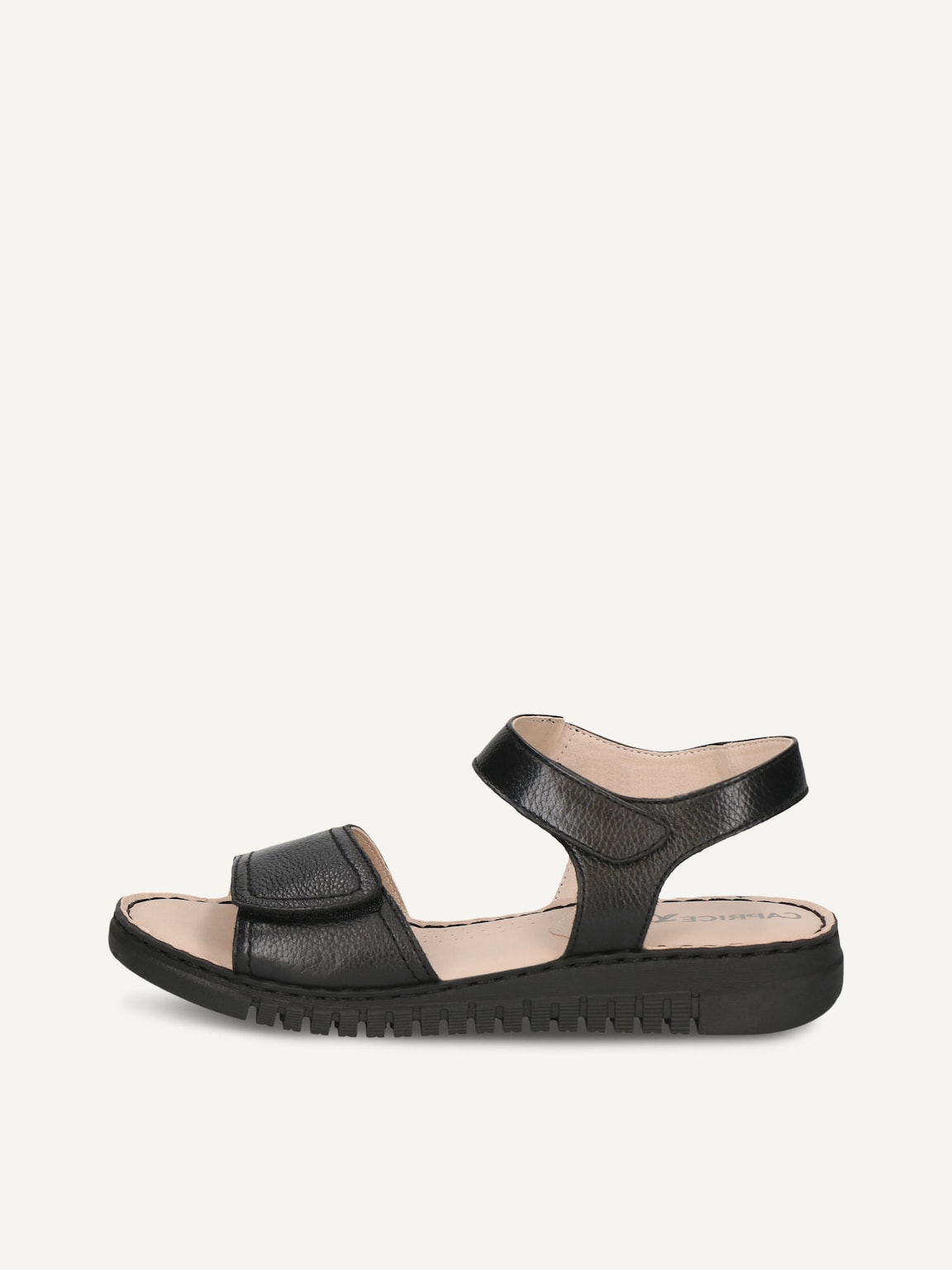 Caprice, Leather Heeled sandal - black BLACK NAPPA, image 2 of 5