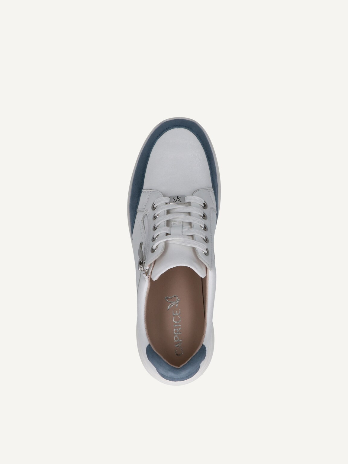 Caprice, Leather Sneaker - black WHITE/LT.BLUE, image 6 of 6