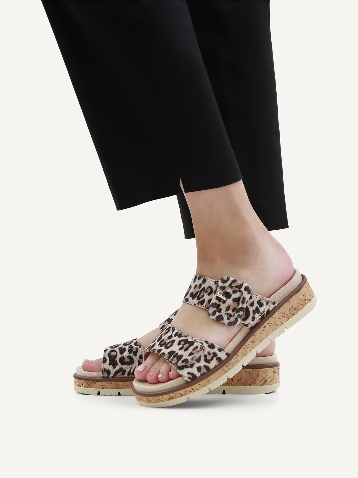 Caprice, Leather Mule - beige LEO, image 2 of 6