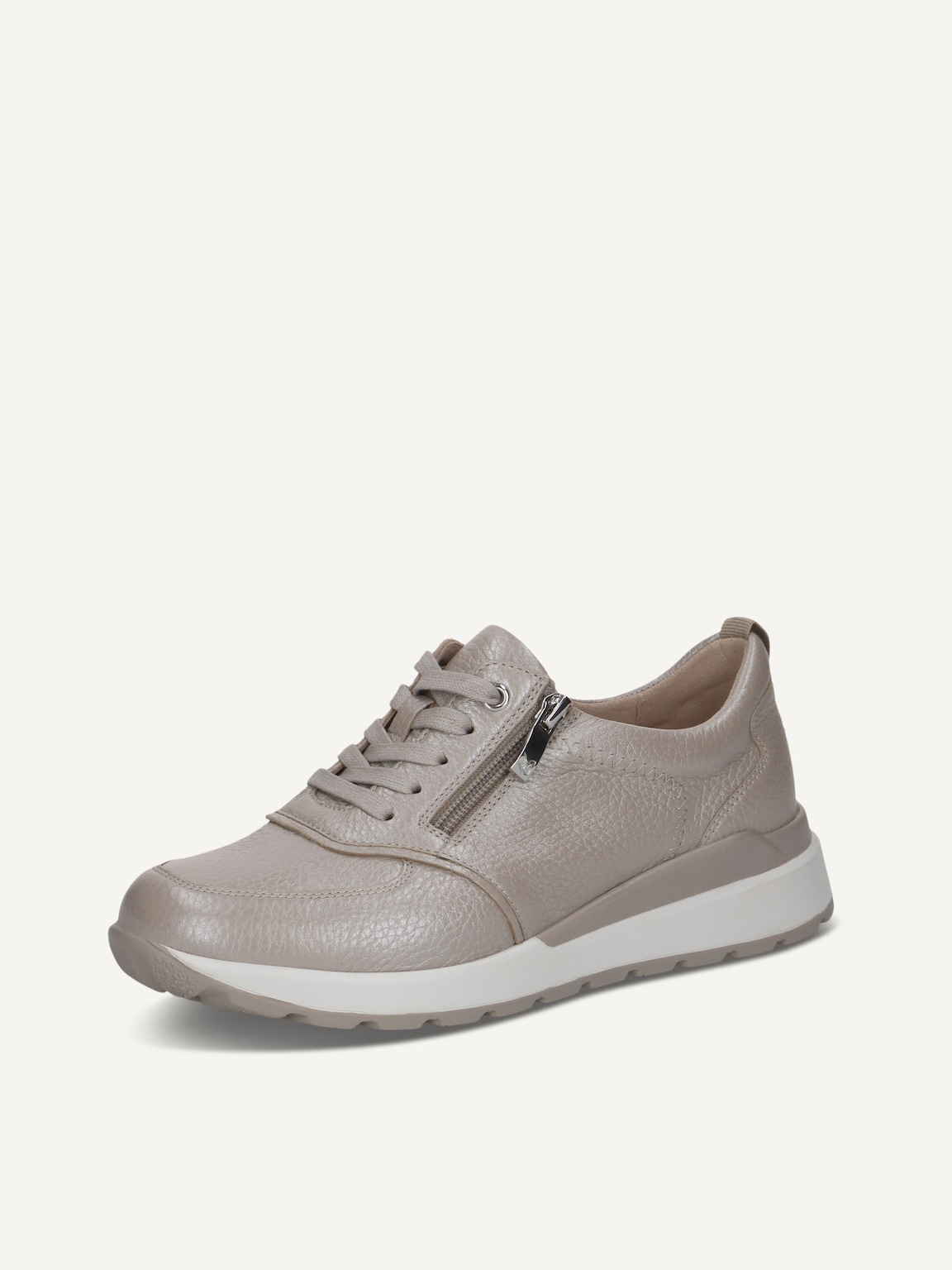 Caprice, Leather Sneaker - brown TAUPE PER.DEER, image 1 of 5