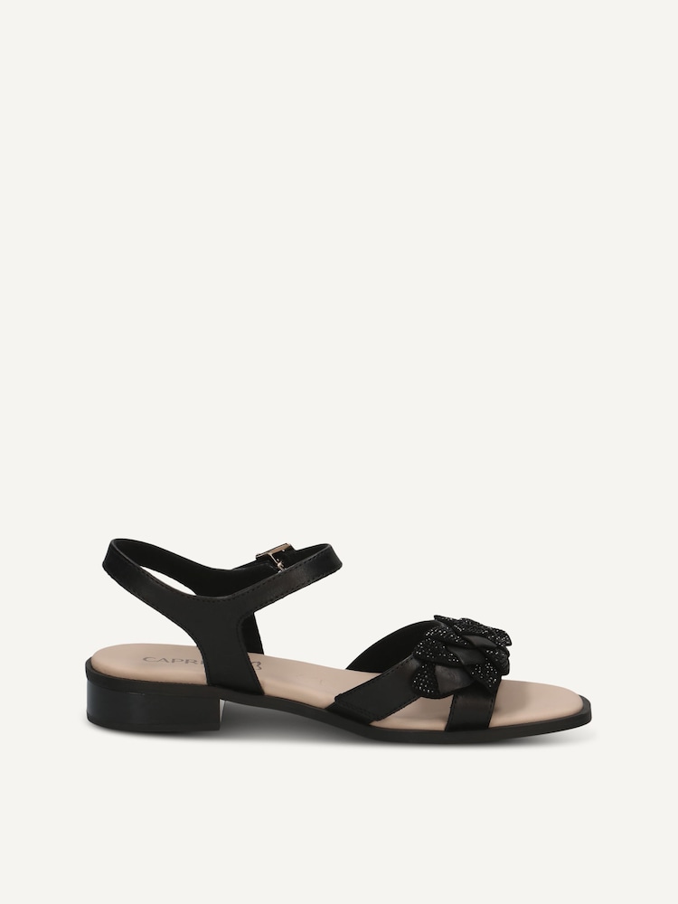 Caprice, Sandale à talon en cuir - noir BLACK COMB, image 4 sur 6
