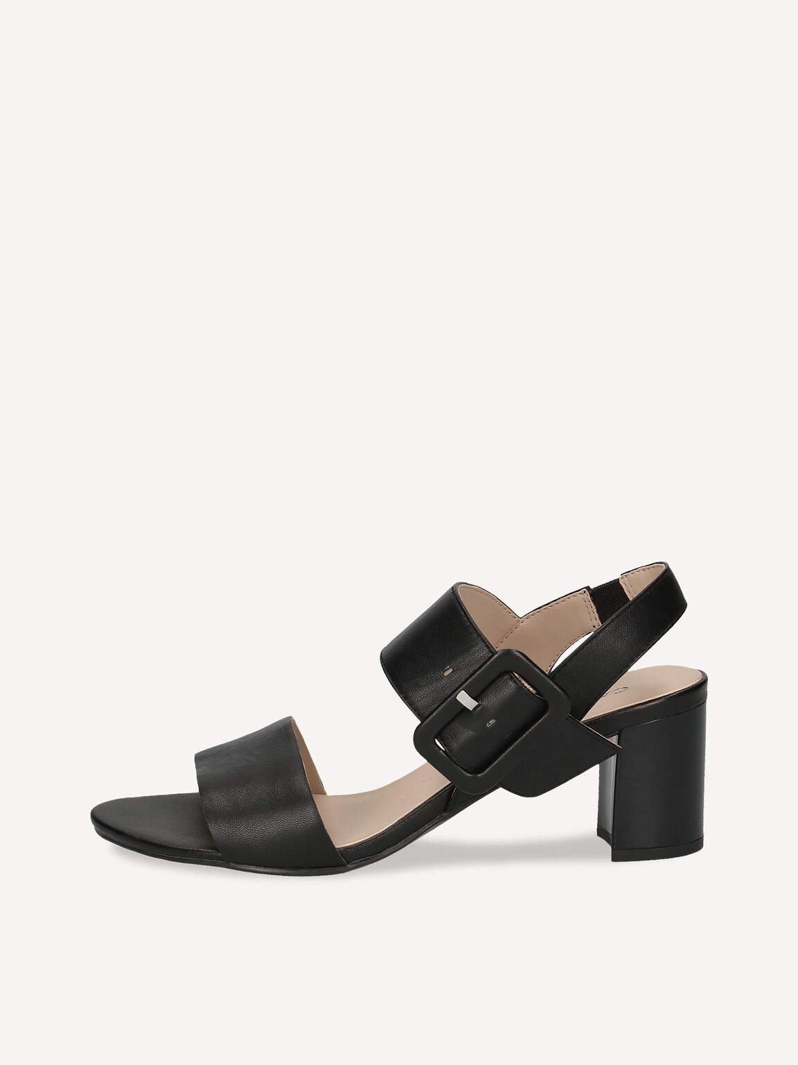 Caprice, Leather Heeled sandal - black BLACK NAPPA, image 2 of 5