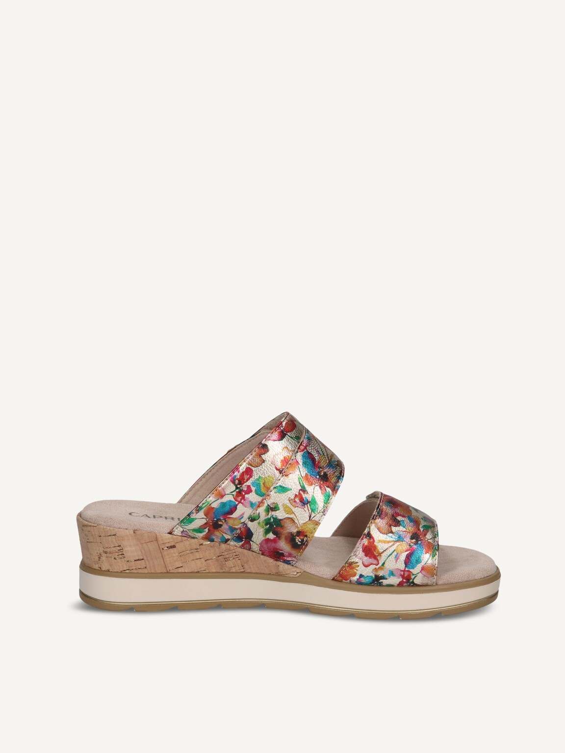 Caprice, Leather Mule - metallic FLOWER METAL., image 4 of 6