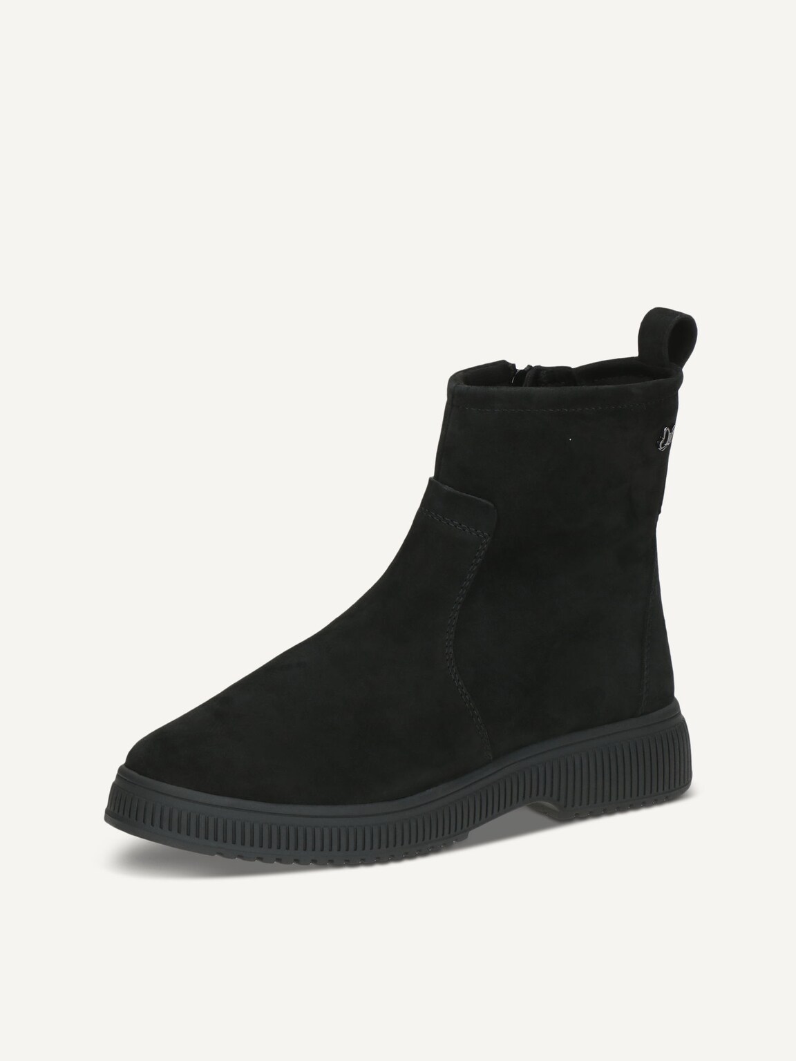 Caprice, Leather Bootie - black warm lining BLACK SUEDE, image 1 of 5