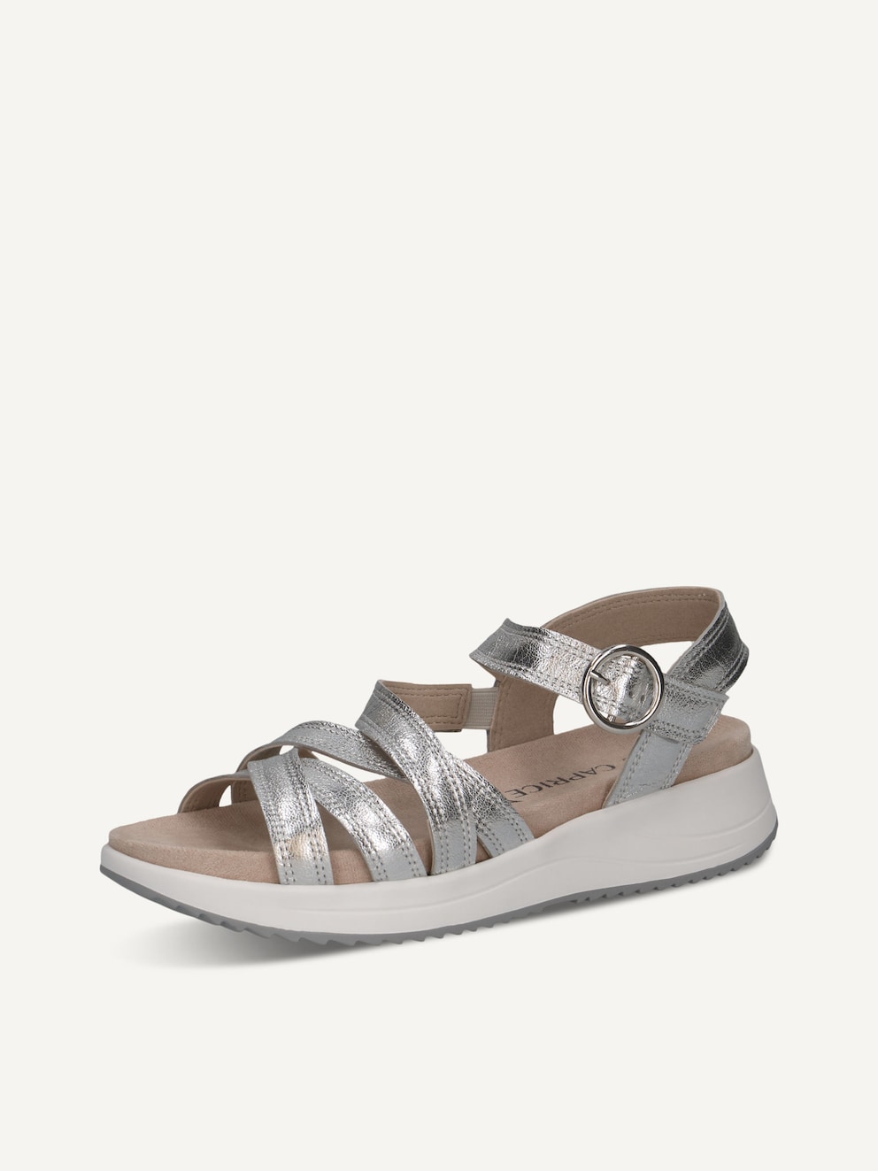 Caprice, Sandale en cuir - argent SILVER METAL., image 2 sur 5