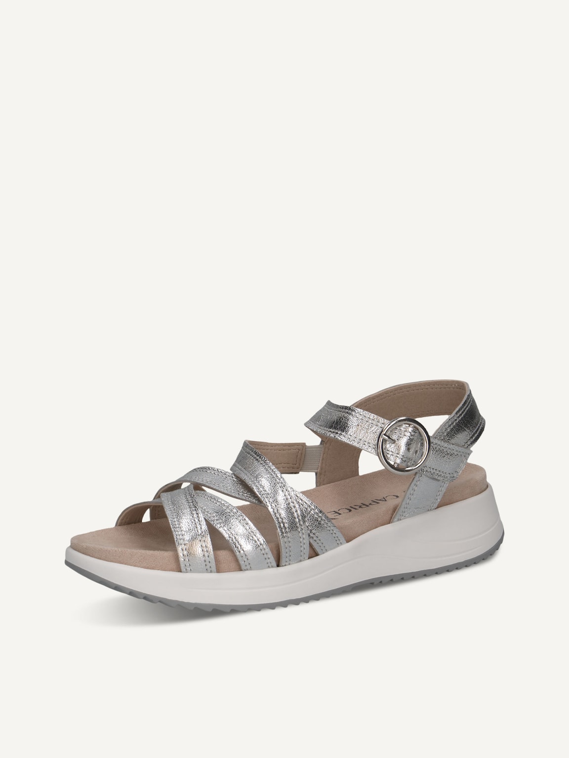 Caprice, Leather Sandal - silver SILVER METAL., image 1 of 5