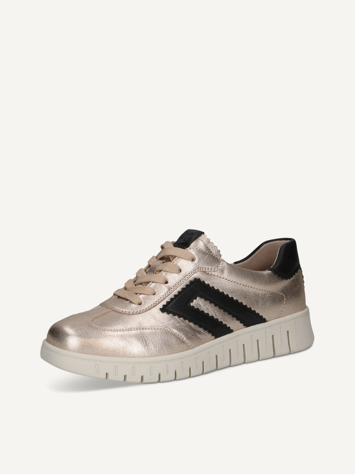 Caprice, Leather Sneaker - metallic LT.GOLD COMB, image 1 of 5