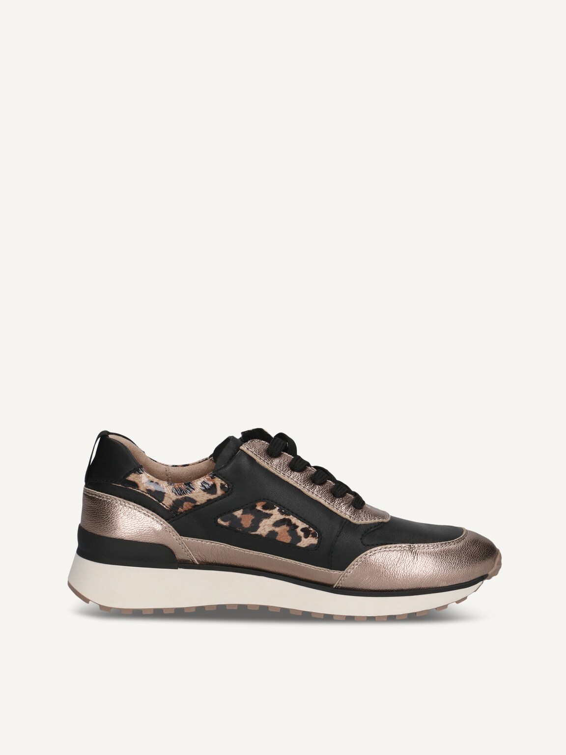 Caprice, Leather Sneaker - beige TAUPE/BLACK, image 3 of 5