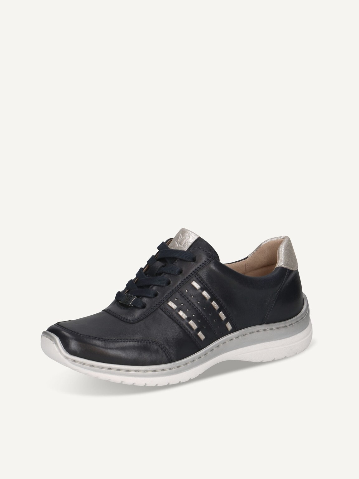 Caprice, Leather Sneaker - blue DK BLUE/SILVER, image 1 of 5