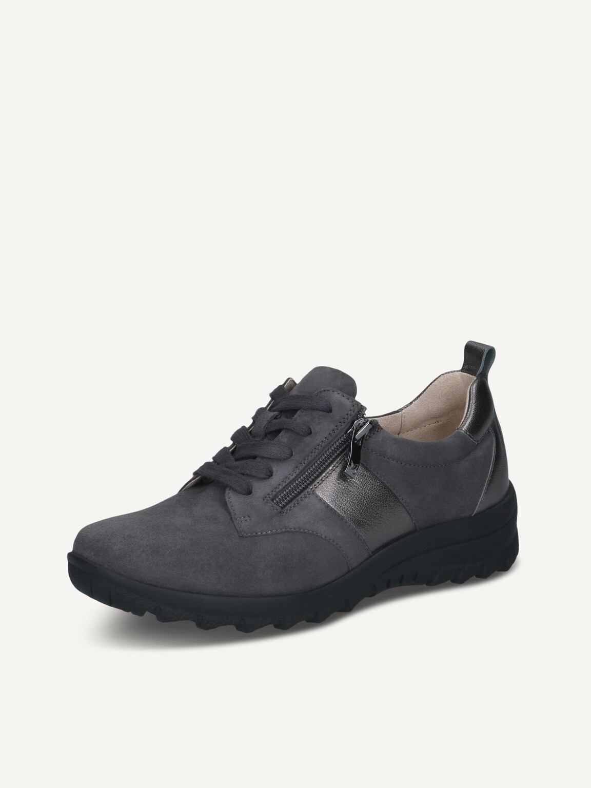Caprice, Leather Low shoes - grey DK GREY COMB, image 1 of 5