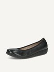 Not selected, Caprice, Leather Ballerina - black BLACK NAPPA