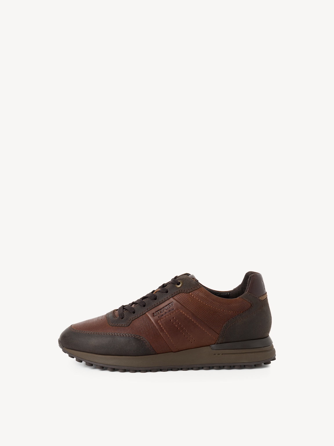 Marco Tozzi, Leather Sneaker - brown, BROWN COMB, Image 1 of 6