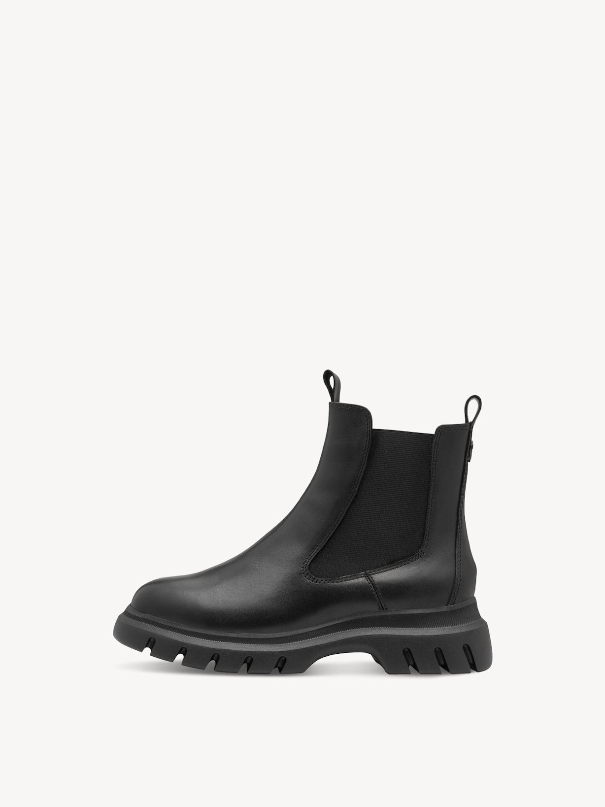 Marco Tozzi, Leren Chelseaboot - zwart warme voering BLACK, afbeelding 2 van 6