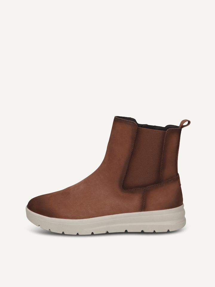 Caprice, Læder Chelsea boot - brun COGNAC NUBUC