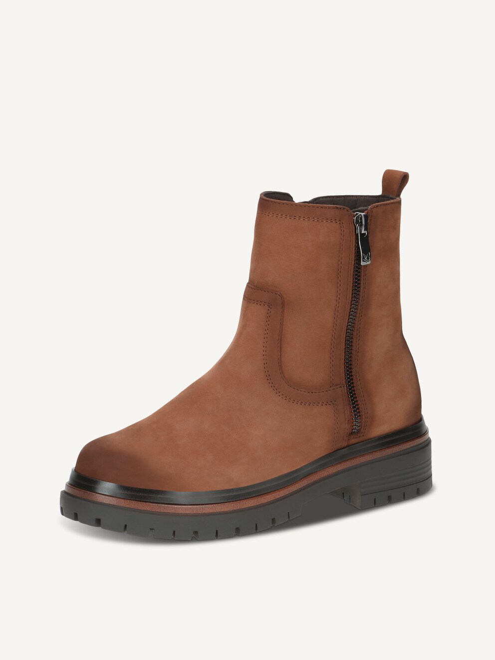 Caprice, Leather Bootie - brown COGNAC NUBUC, image 1 of 6