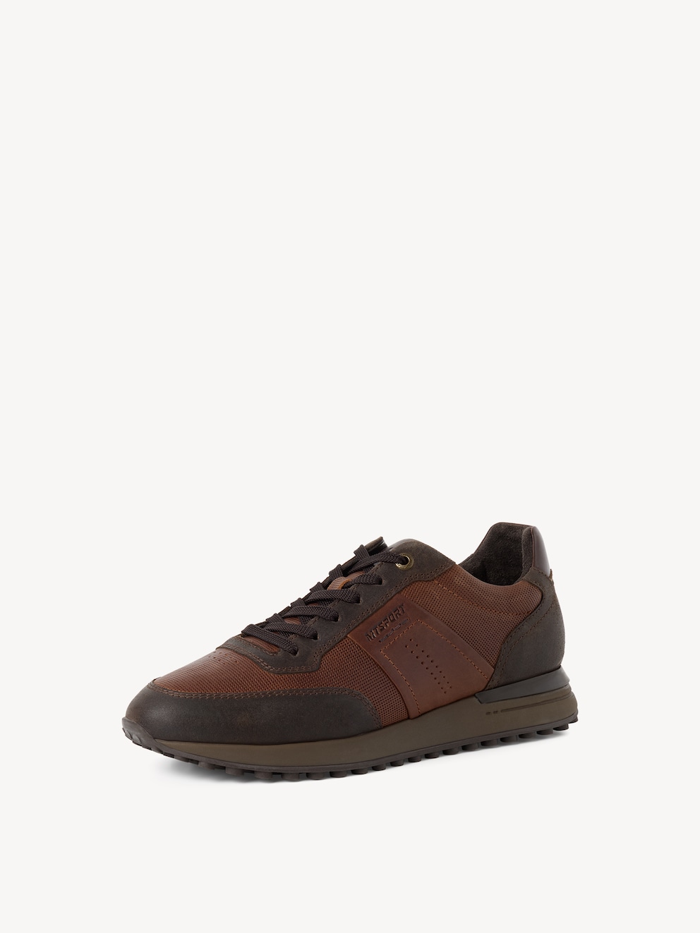 Marco Tozzi, Leather Sneaker - brown, BROWN COMB, Image 2 of 6
