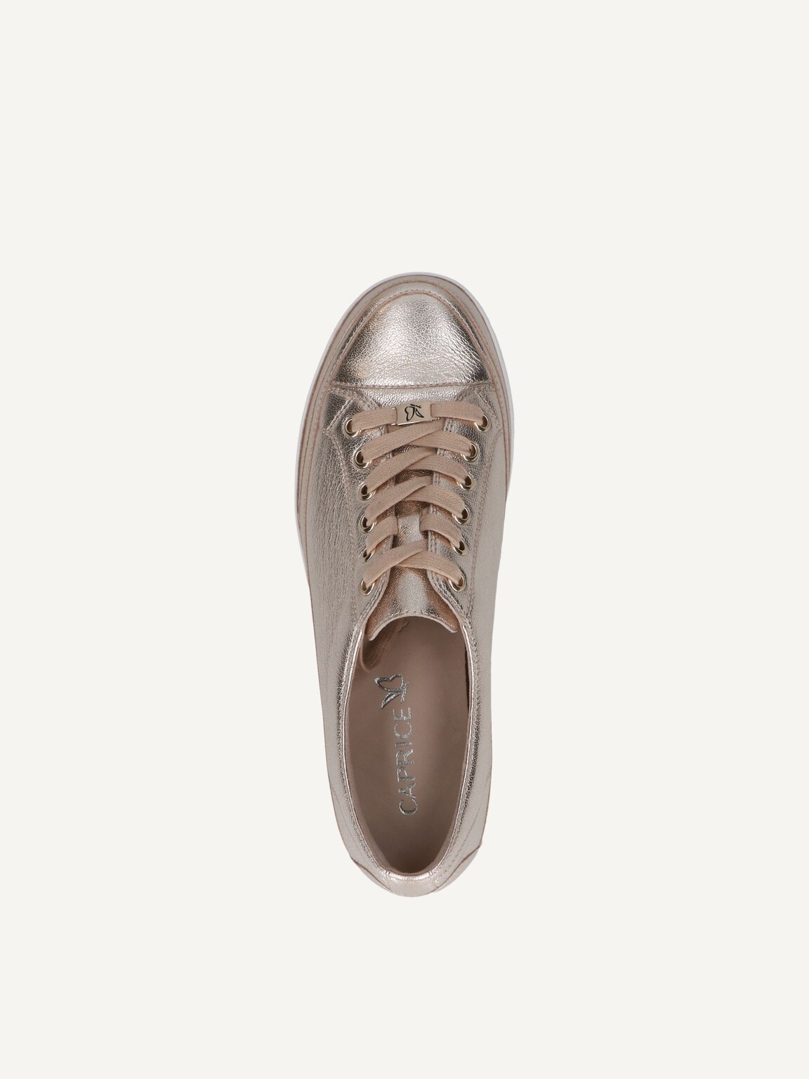 Caprice, Leather Sneaker - metallic PLATIN METAL., image 6 of 6