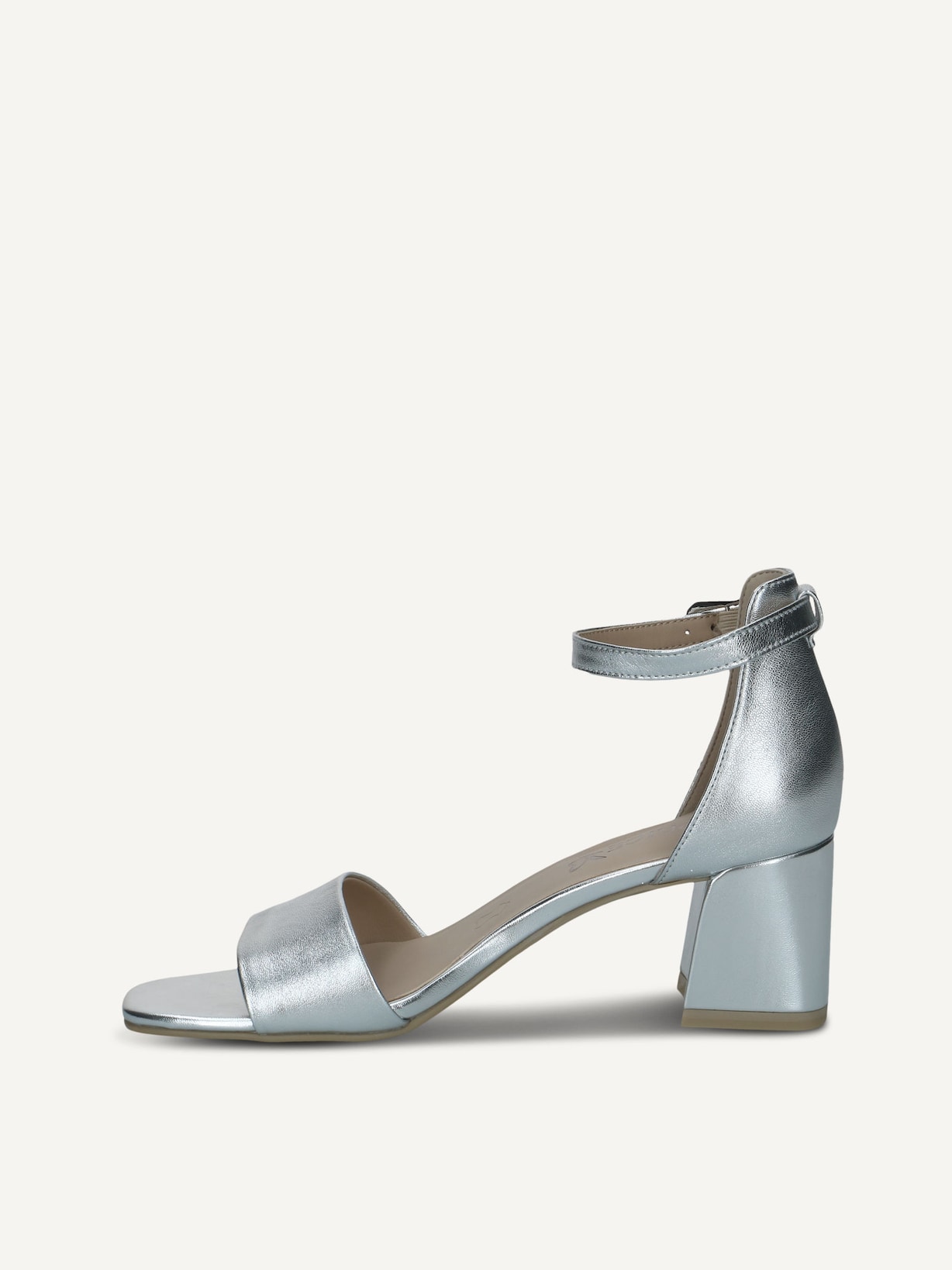 Caprice, Sandale à talon en cuir - métallique SILVER METAL., image 3 sur 5