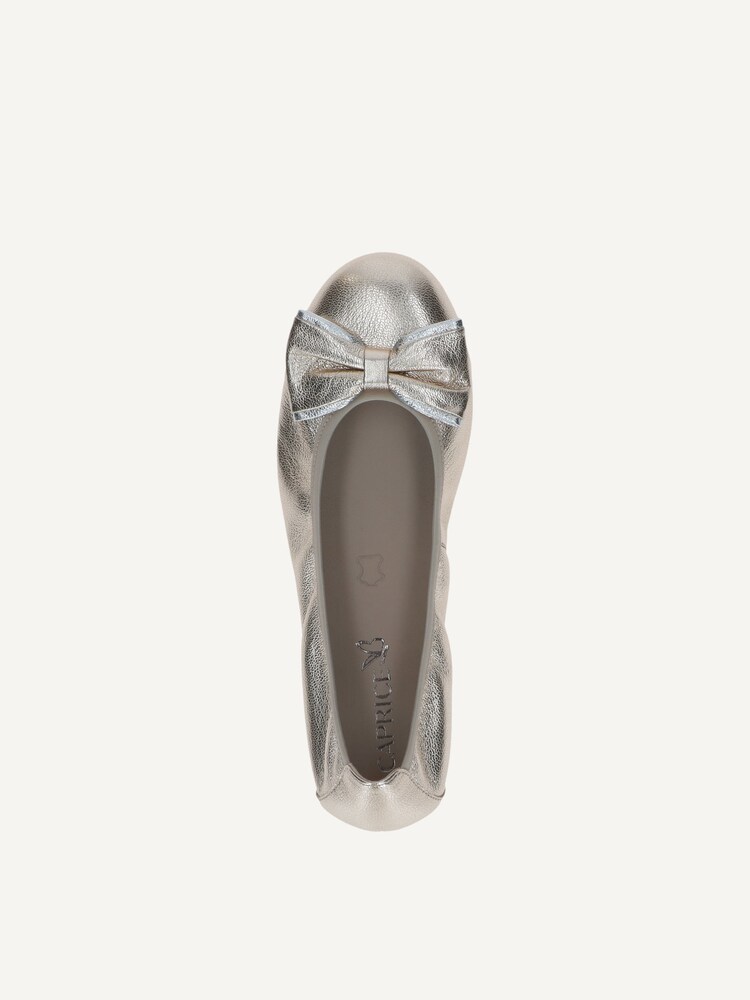 Caprice, Ballerine en cuir - métallique PLATIN METAL., image 4 sur 5