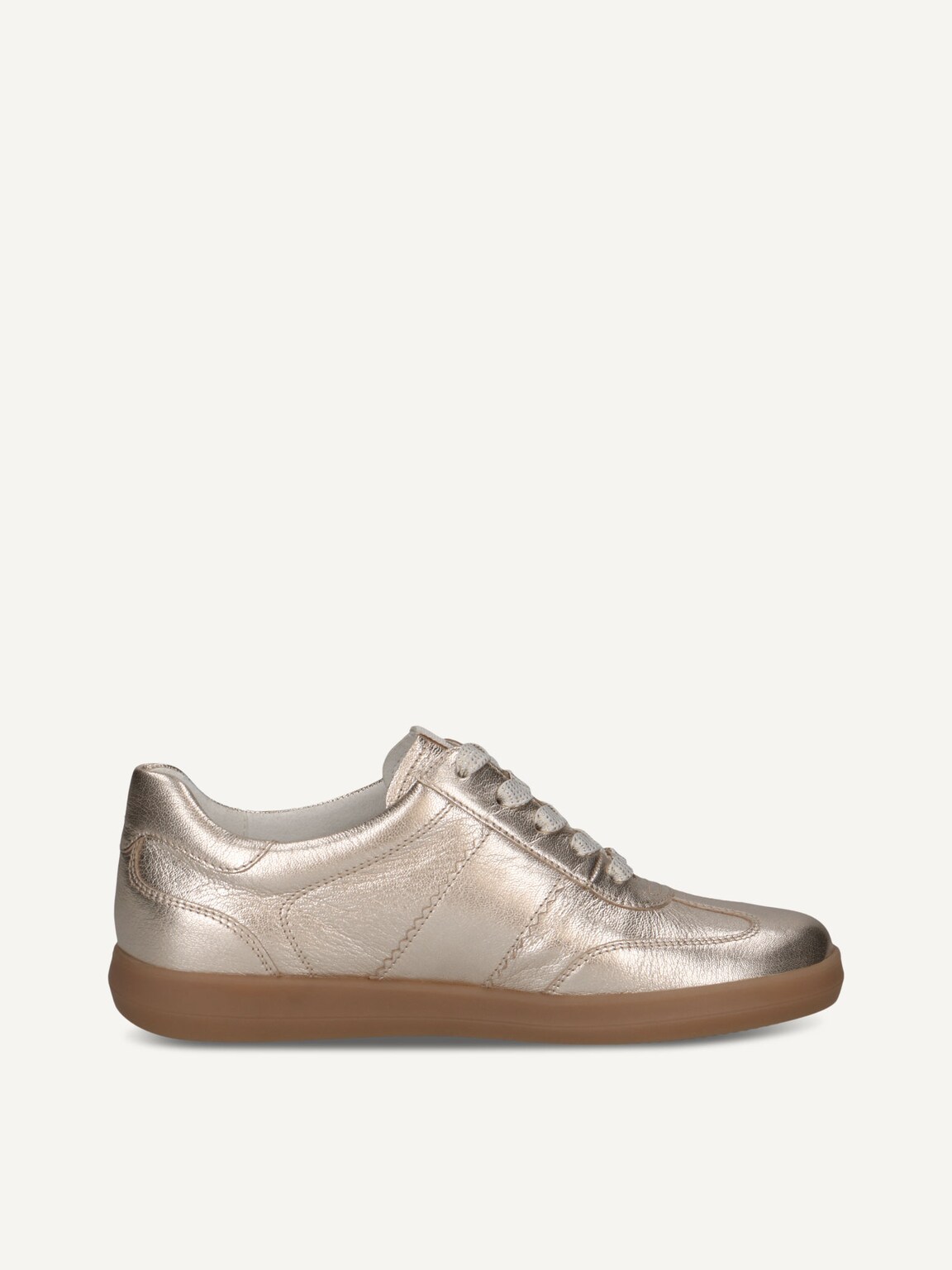Caprice, Leather Sneaker - metallic PLATIN METAL., image 3 of 5