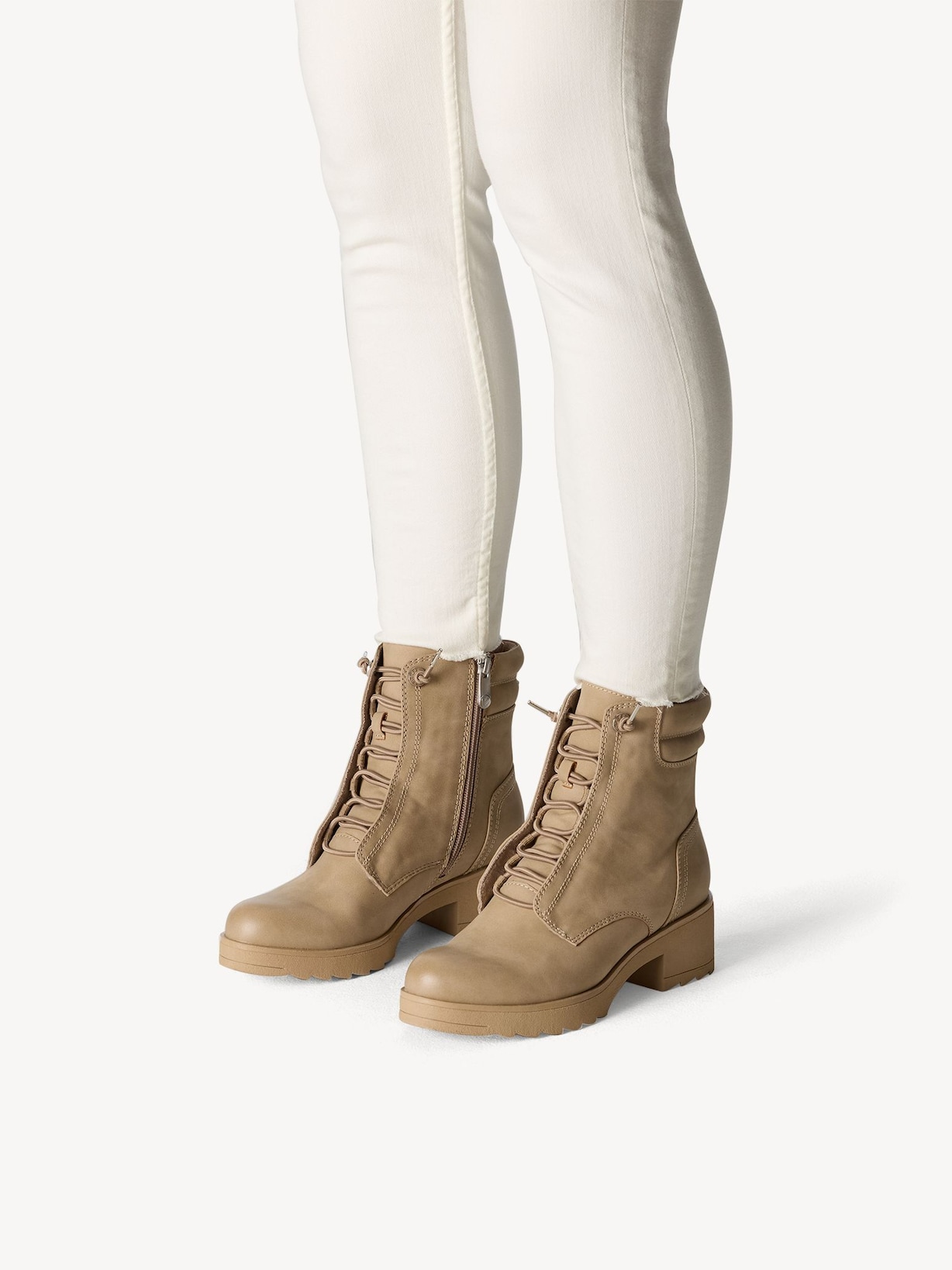 Marco Tozzi, Kotníčková obuv - béžová TAUPE NUBUCK, obrázek 2 z 7