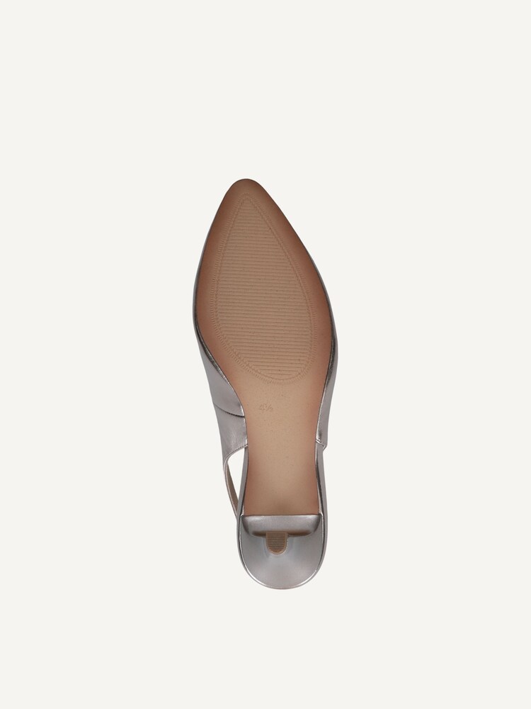 Caprice, Leather sling pumps - brown TAUPE METALLIC, image 5 of 6