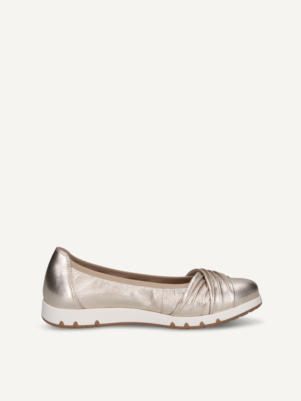 Caprice, Leather Ballerina - metallic PLATIN METAL., image 4 of 6