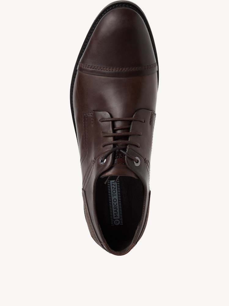 Marco Tozzi, Leather Low shoes - brown, DK.BROWN, Image 3 of 6