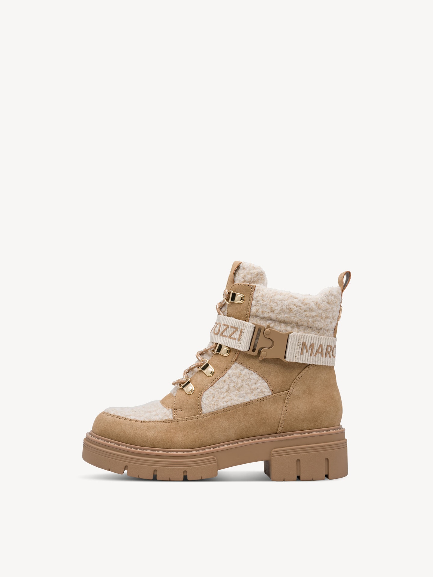 Marco Tozzi, Bootie - beige warm lining, BEIGE COMB