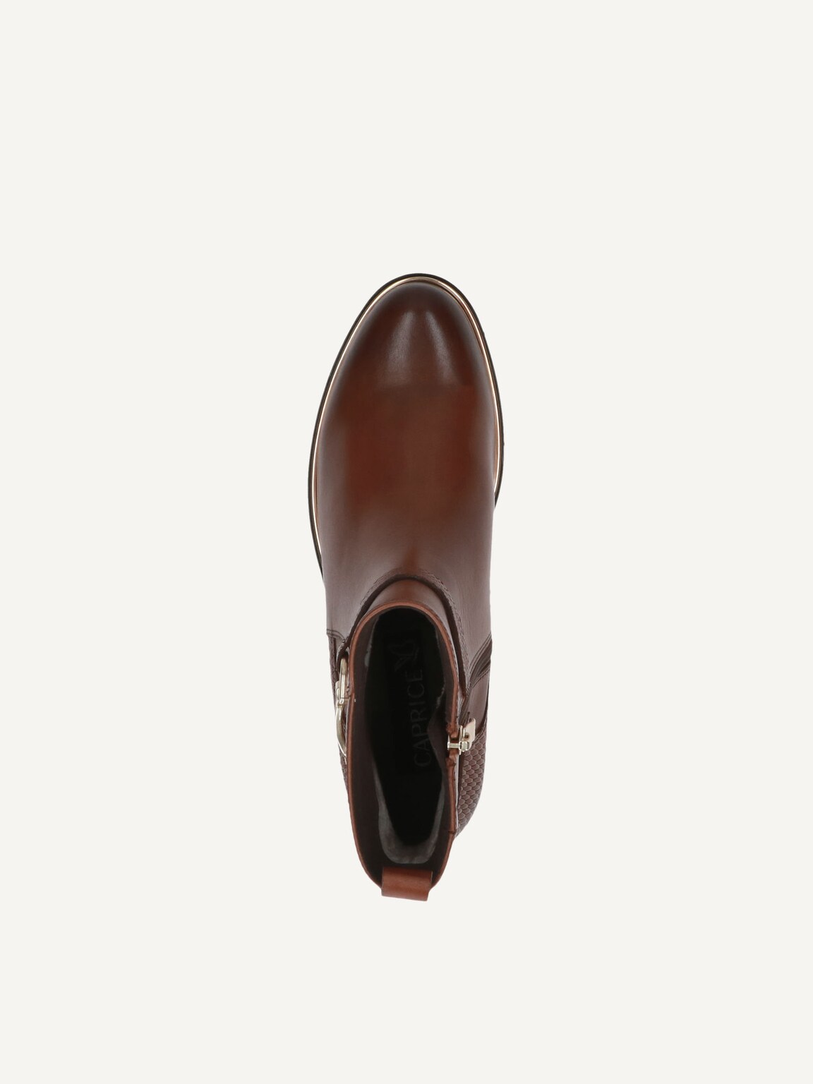 Caprice, Leather Bootie - brown COGNAC COMB, image 6 of 6