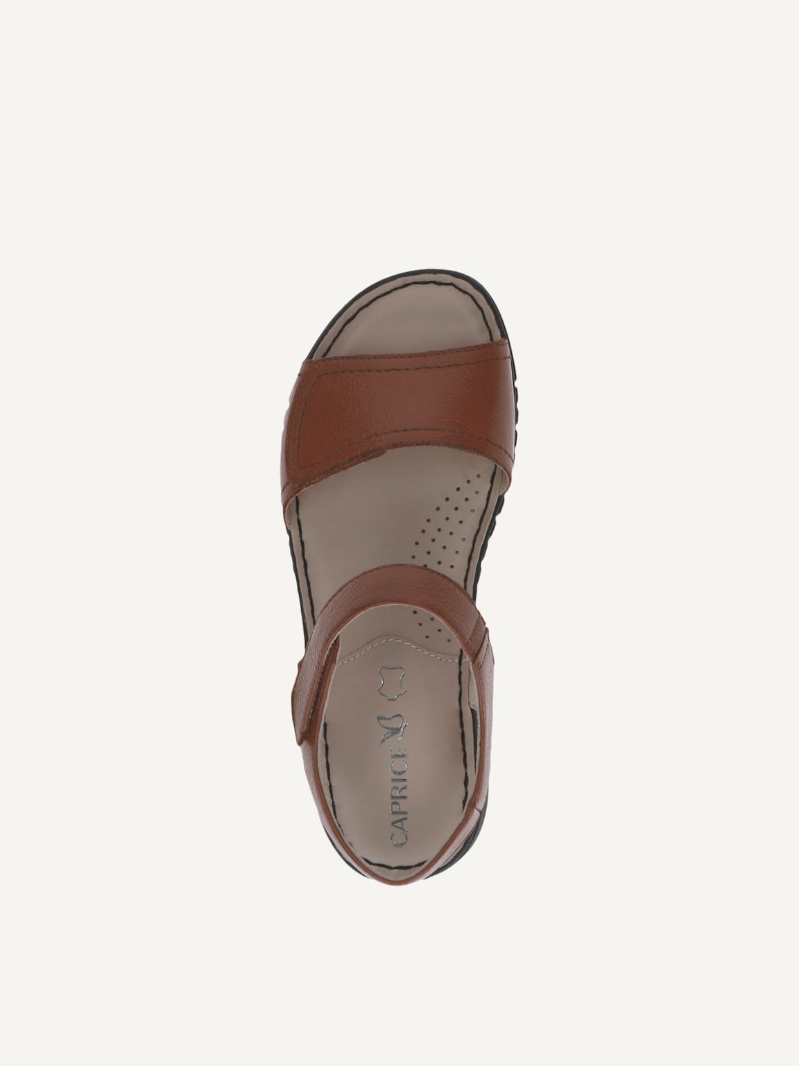 Caprice, Leather Heeled sandal - brown NUT NAPPA, image 5 of 5