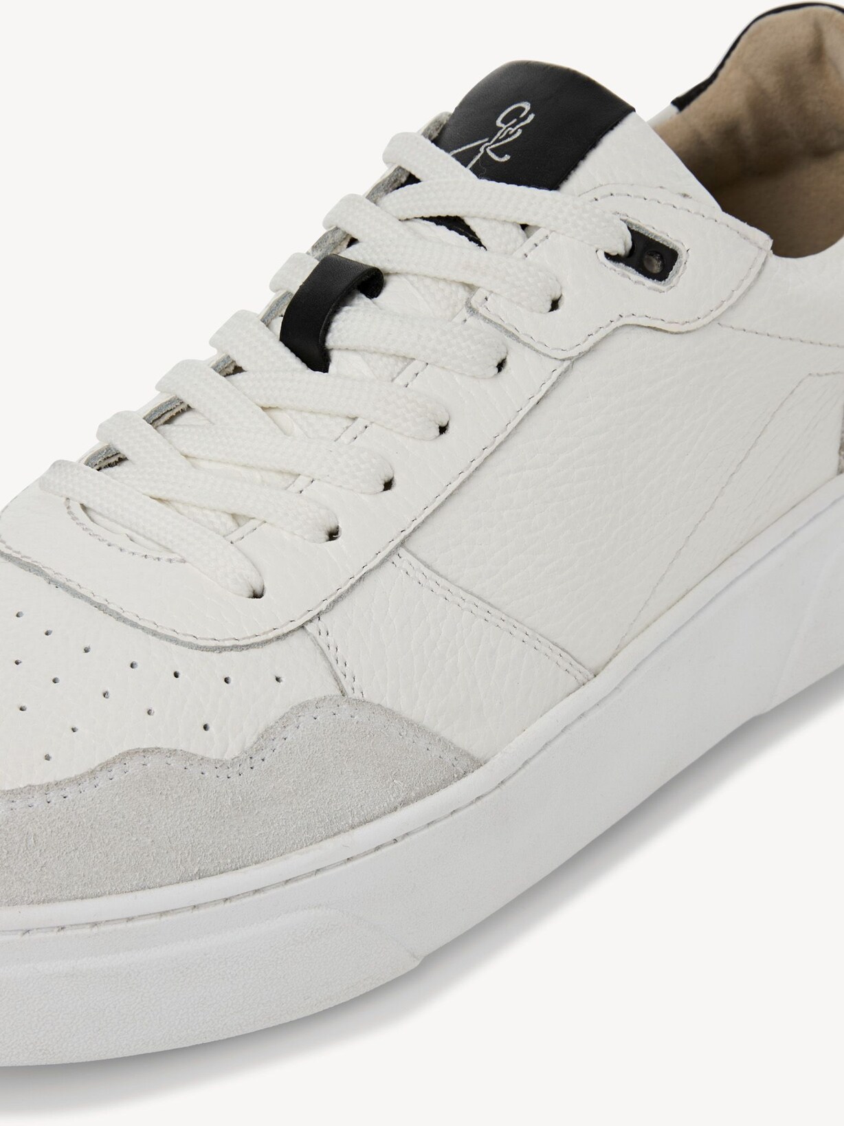 Marco Tozzi, Leren Sneaker - offwhite WHITE/BLACK, afbeelding 4 van 6