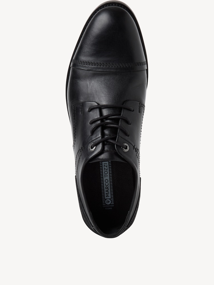 Marco Tozzi, Leather Low shoes - black, BLACK, Image 3 of 6