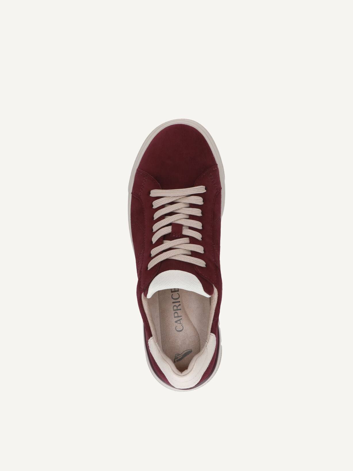 Caprice, Basket en cuir - rouge BORDEAUX COMB, image 4 sur 5