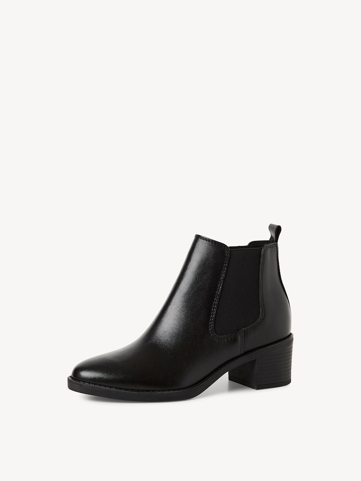 Marco Tozzi, Leren Chelseaboot - zwart BLACK