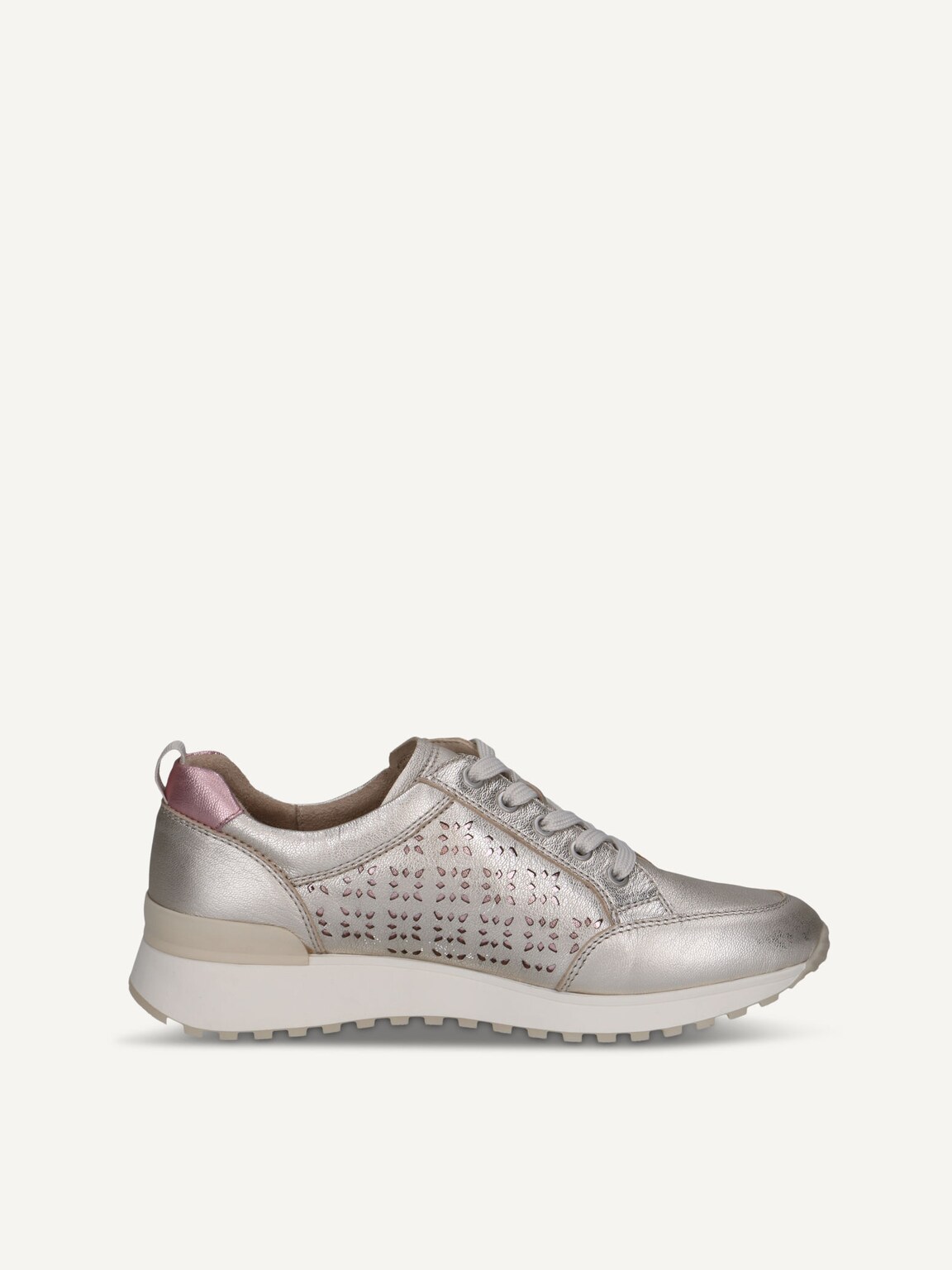 Caprice, Leather Sneaker - metallic PLATIN.MET.CO, image 3 of 5