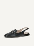 Selected, Caprice, Leather sling pumps - black BLACK NAPPA