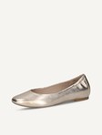 Not selected, Caprice, Leather Ballerina - gold LT.GOLD METAL.