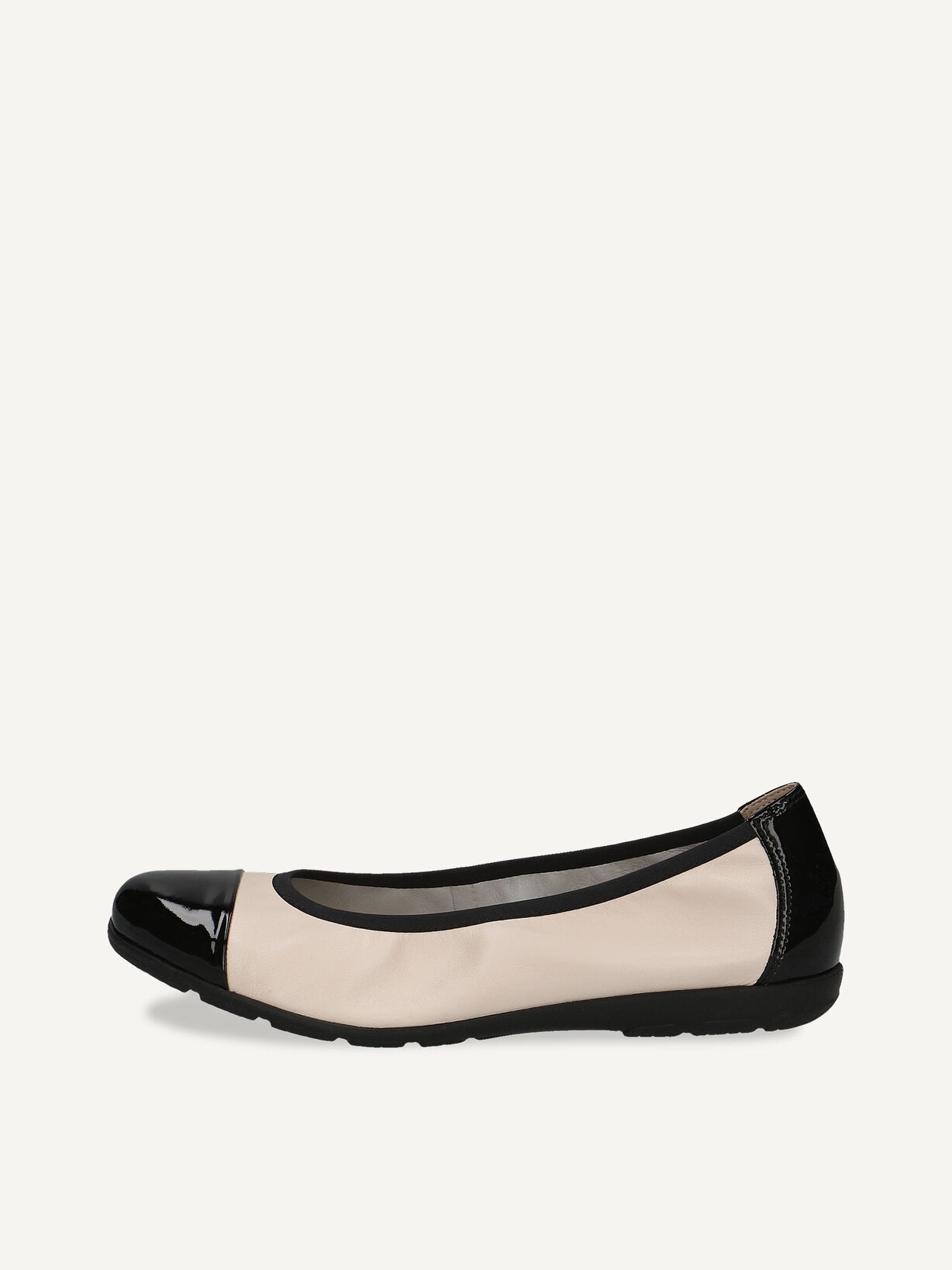 Caprice, Ballerine en cuir - beige CREAM/BLACK, image 1 sur 5