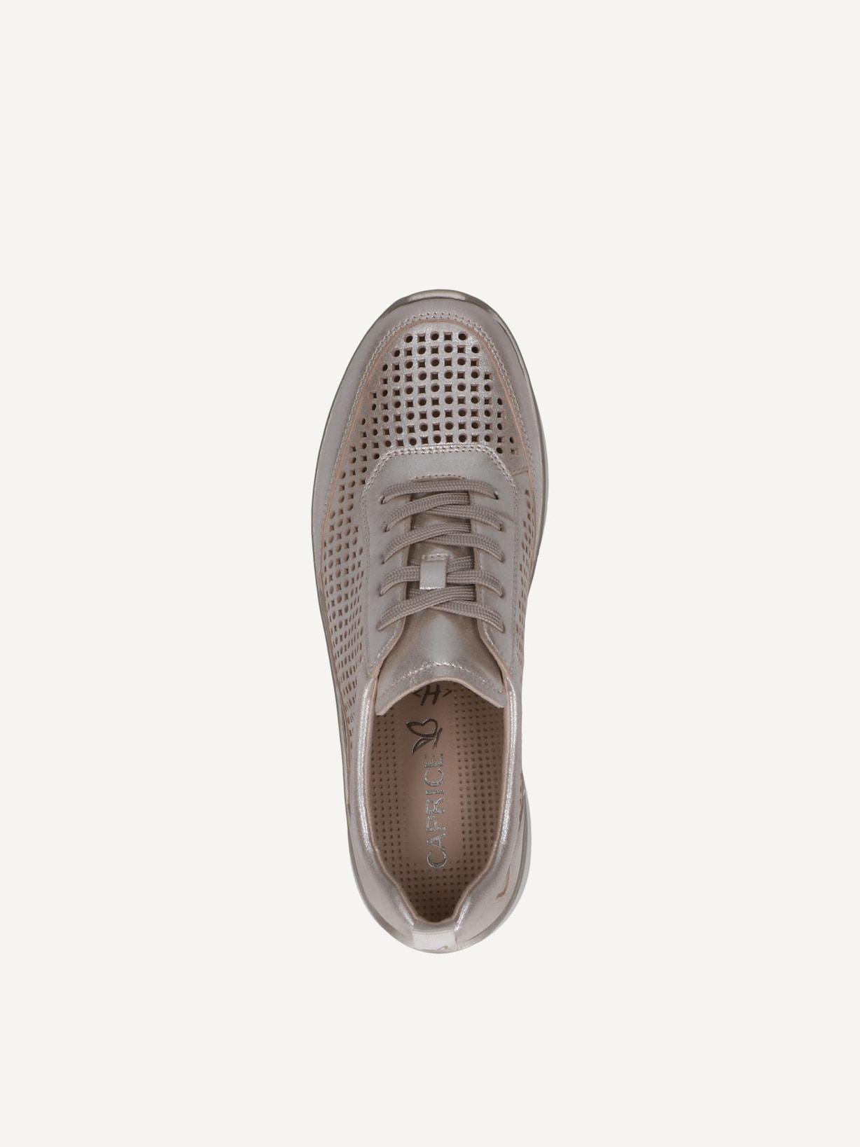 Caprice, Basket en cuir - beige TAUPE COMB, image 4 sur 5